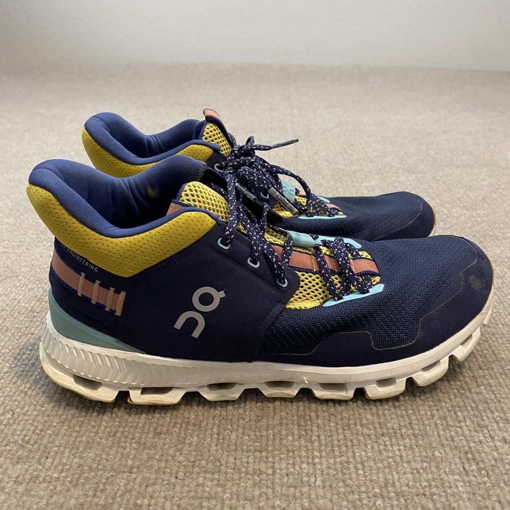 On Running Shoes Womens Size 9.5 Blue CloudTec Cushioned Mesh Mid Top Sneakers‎